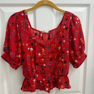 Sienna Sky Red Floral Blouse